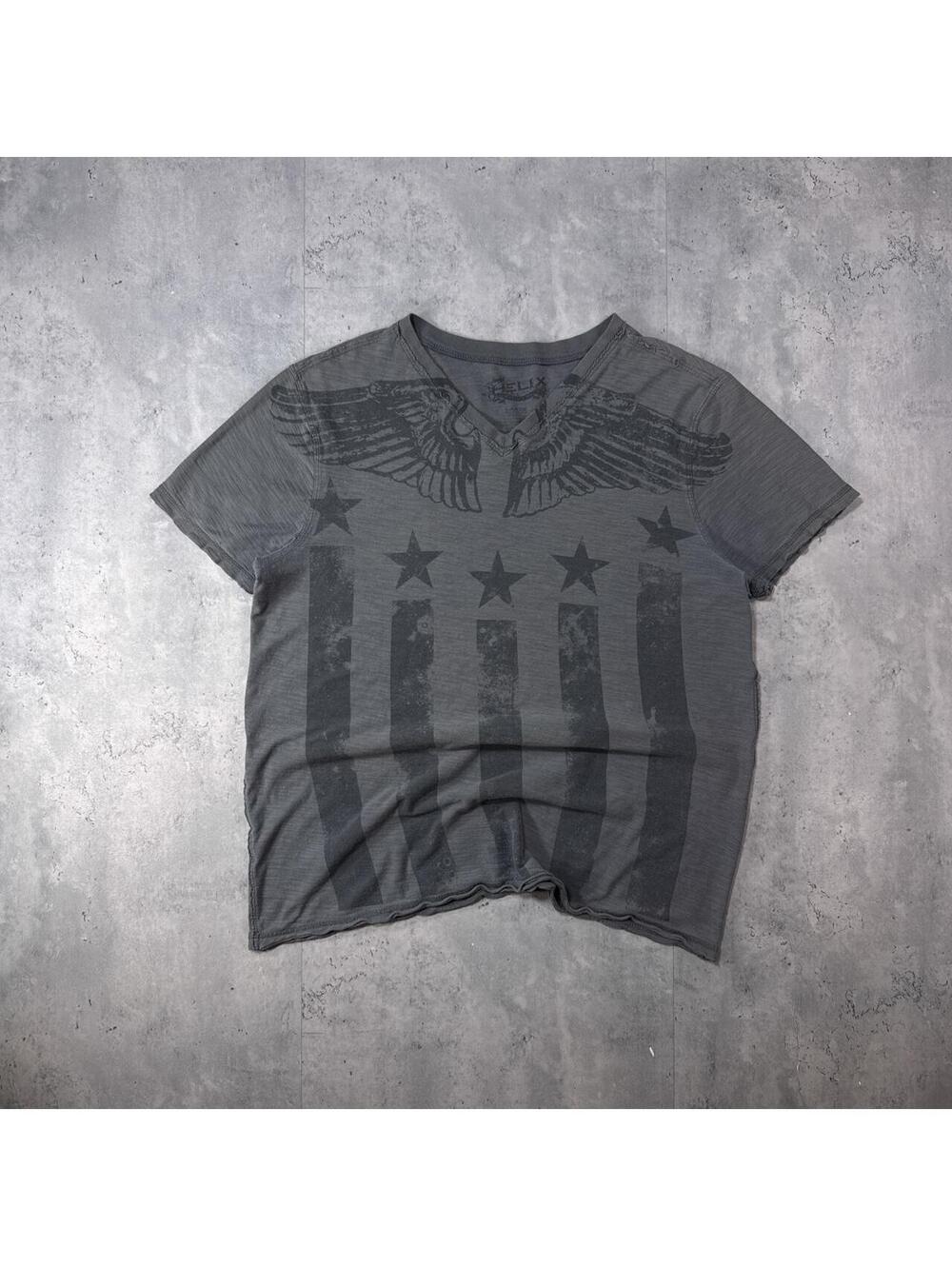 Y2K Helix 00s Grunge Gray T shirt